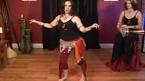 Egyptian Folkloric Belly Dance : Belly Dancing Push Step With Traveling