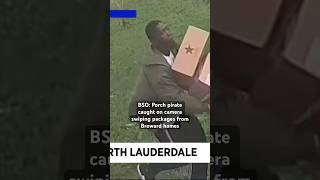 BSO detectives are searching for a porch pirate accused of swiping package from homes in Broward.