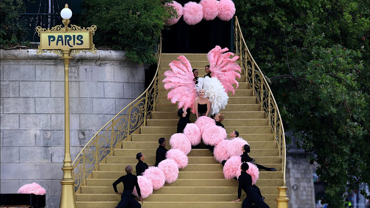 Lady Gaga performing "Mon truc en plumes" at The Olympic Games Paris 2024