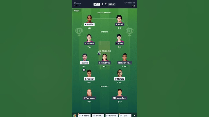 ICC Women's T20 l NP-W vs UAE-W Dream 11 team l NP-W vs UAE-W I #t20 #shortsfeed #ipl #shorts