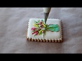 花瓶のお花のアイシングクッキー　　Flower vase icing cookie