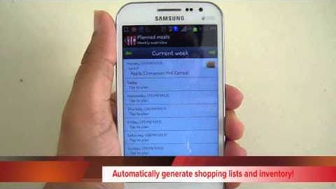 Food Planner - Android App demo video