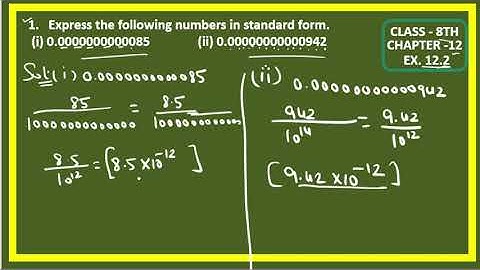 Ex.12.2 Q 1 class 8th  ,  EXPONENT AND POWERS , CHAPTER 12  NCERT CBSE