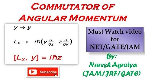 COMMUTATOR OF ANGULAR MOMENTUM || JAM/NET/GATE CHEMISTRY || QUANTUM CHEMISTRY
