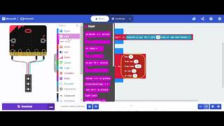 Microbit coding of led strip for energy storage Muhamer Ujkani