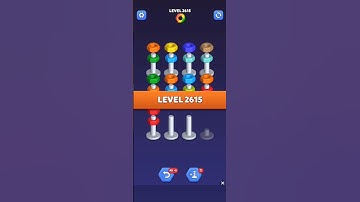 Nut Sort Level 2615 - Color Puzzle Game by Kiwi Fun #games #puzzle #NutSort #NutSortSolution