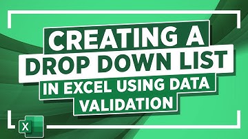 Creating a Drop Down List in Excel Using Data Validation: Microsoft Excel Tutorial