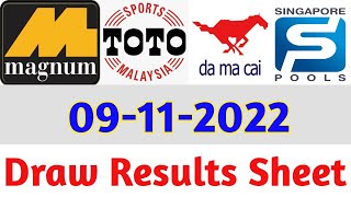 09-11-2022 Today 4D Results Magnum Toto Kuda/Damacai | 4d Result Today | Today 4d Result Live