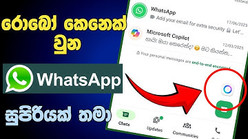 අලුත්වුන වට්සැප් 😲 | meta ai whatsapp sinhala | whatsapp meta ai sinhala