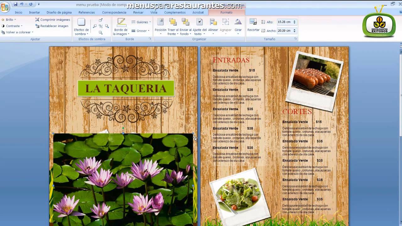 Menus de restaurantes - YouTube