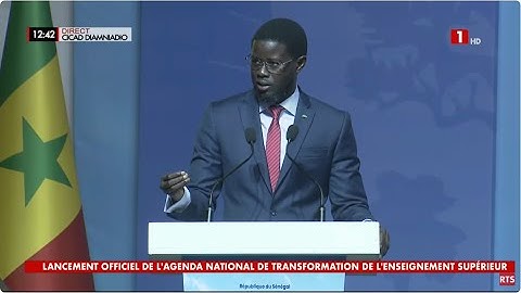LANCEMENT OFFICIEL DE L’AGENDA NATIONAL DE TRANSFORMATION MESRI : Discours du Président Diomaye Faye