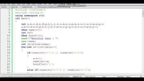 REVISI Program menghitung jumlah huruf dominan