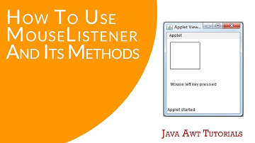 Java AWT Tutorials - How To Use MouseListener Interface And Its Methods (Simple Exercise)