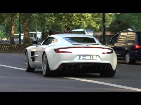 arab-aston-martin-one-77-(q-series)-in-london---startup-|-revs-|-accelerations-|-amazing-sound!!