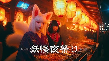 妖怪たちの夜祭りに迷い込んでしまった…