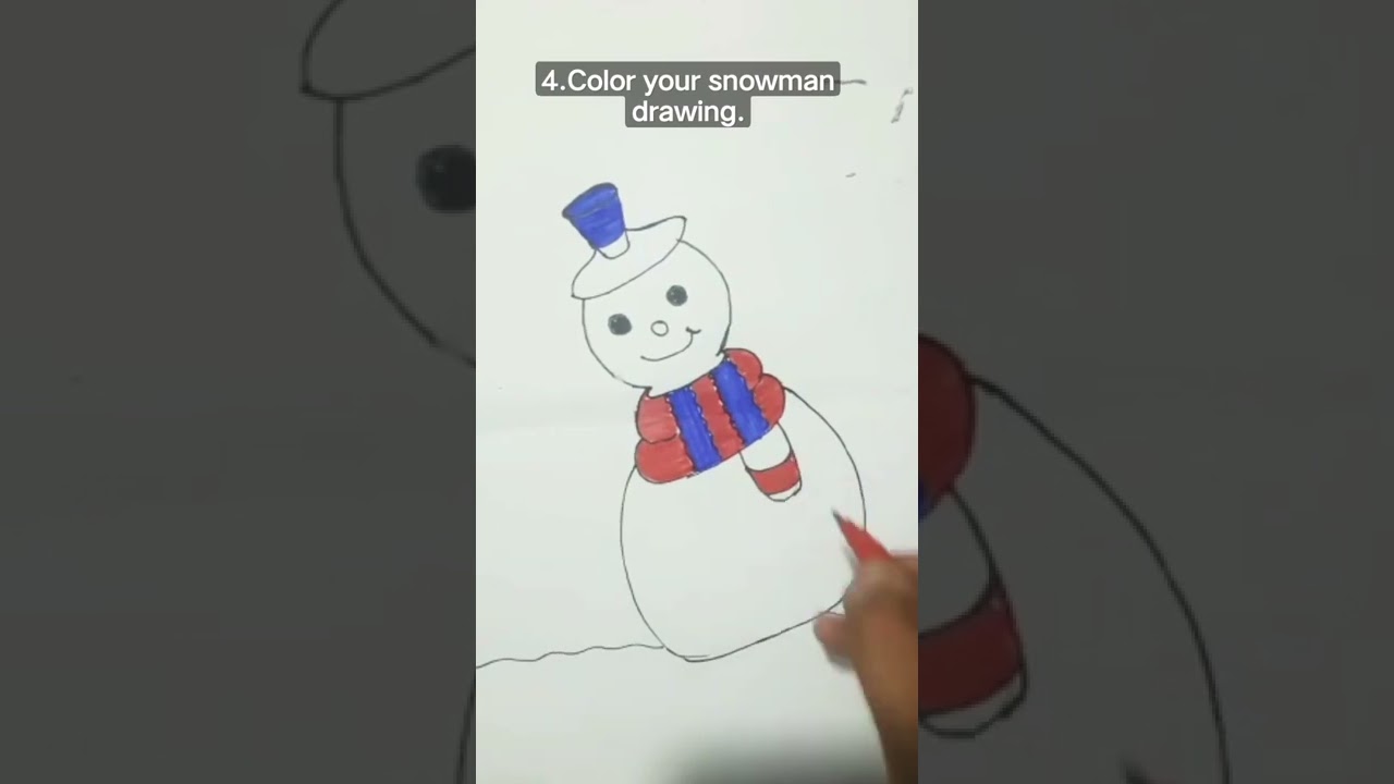 How to Draw a Snowman Tutorial Video|| 