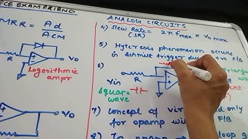 Imp points to remember in opamp for GATE ISRO BARC IES etc