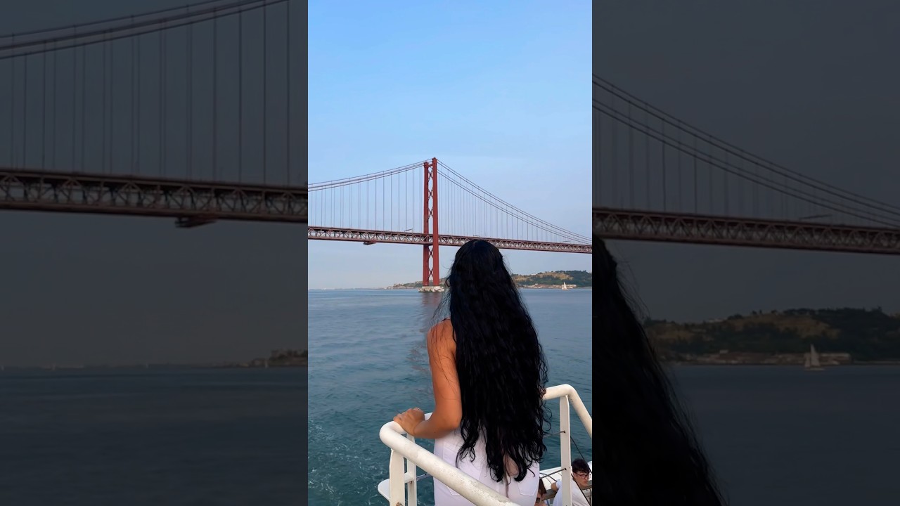 Sunset boat ride in Lisbon, Portugal