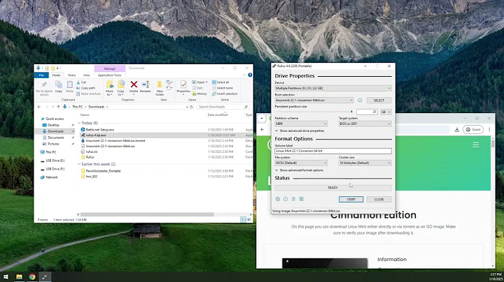 How to Create a Bootable USB for Linux Mint 22.1 with Persistence Using Rufus