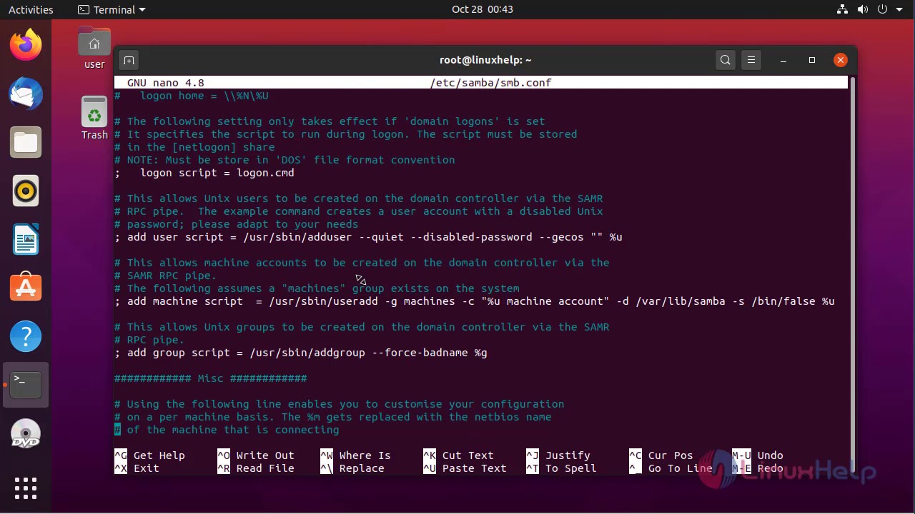 ติด ตั้ง ubuntu 2022 How to install samba configuration on Ubuntu 20.4.1