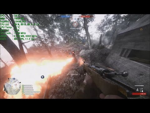 Battlefield 1 GTX 1060 6GB OC U0026 I5 6600k Multiplayer 1080p Ultra Preset | FRAME-RATE TEST