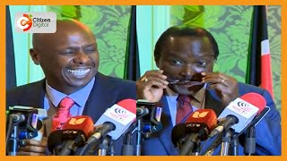Light Moment At Oka Coalition Agreement Signing As Kalonzo, Gideon Moi Joke Over Karuas Earring