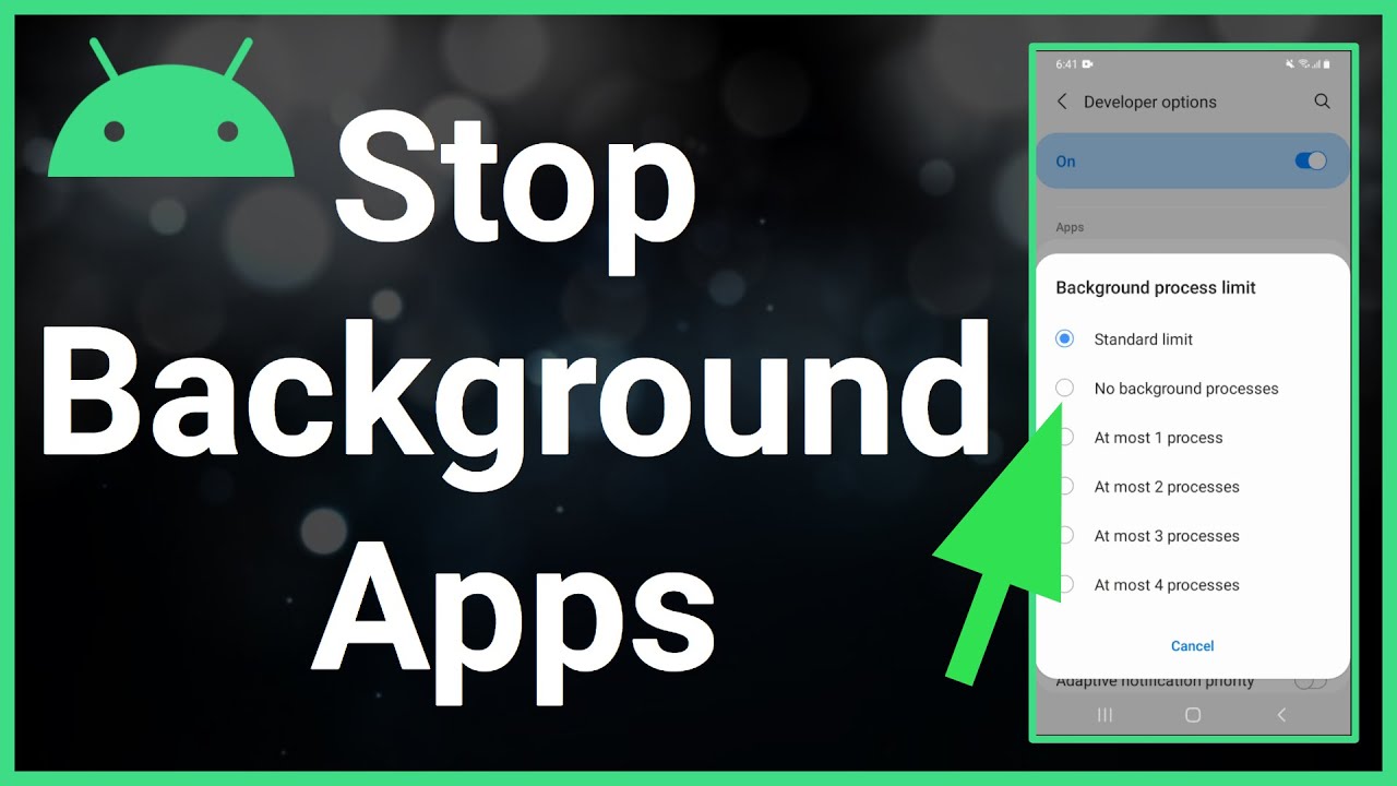 How To Stop Background Apps On Android - YouTube