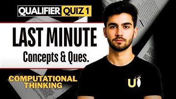 Most Important Concepts & Questions | Qualifier/Quiz 1 | Computational Thinking | IITM BS Degree
