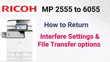Ricoh MP 2555 How to enable Interfere Settings and File transfer options? | Enable Nic card in Ricoh