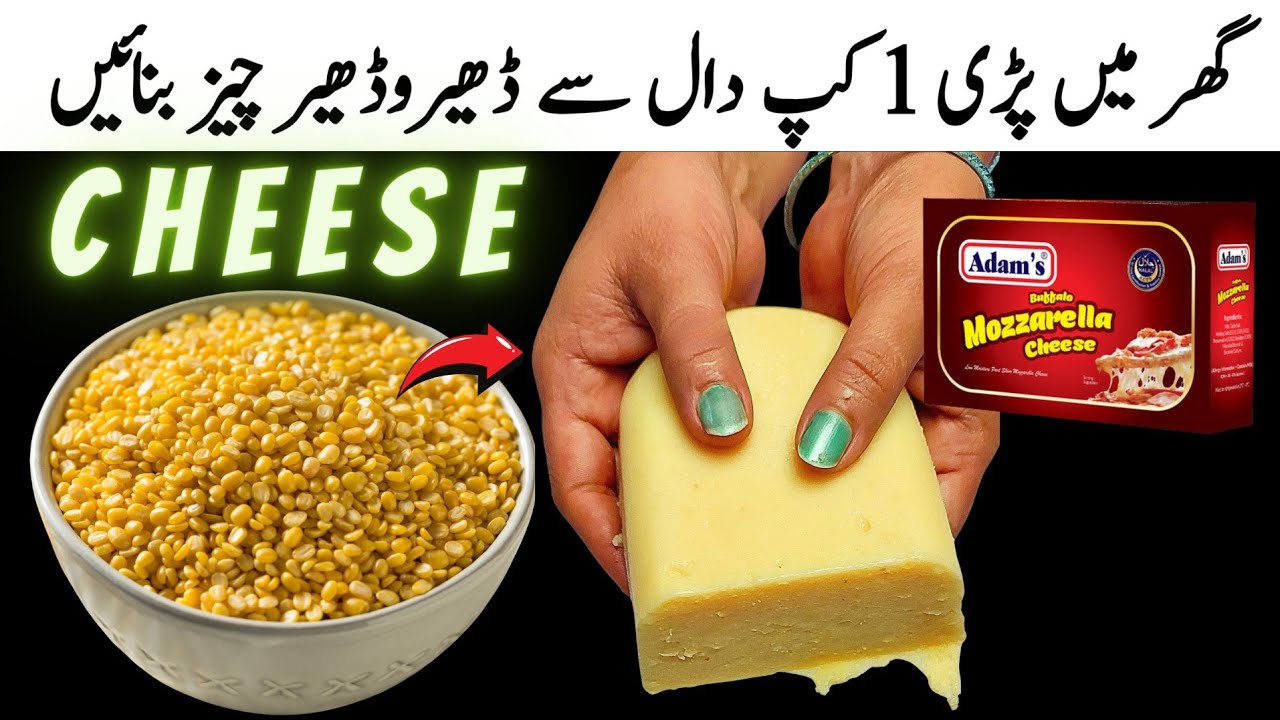 1 Cup Daal Se Cheese Banane Ka Tarika | Mozzarella Cheese Recipe | How To Make Mozzarella Cheese