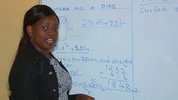 Finding the surface  area of an Open cylinder and a pipe -  for Grade 7 and 8 Mwalimu Miriam.