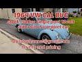 FOR SALE 1964 VW CAL BUG PROJECT 1500cc single port 12v ATL NEW UPHOLSTERY great starter bug #vwbug