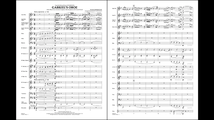 Gabriel's Oboe by Ennio Morricone/arr. Robert Long...