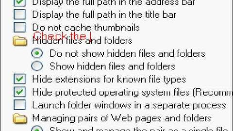 Show File Extensions and Hidden Files