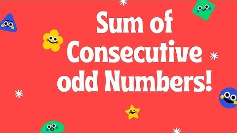 Sum of Consecutive Odd numbers 🔢| Class 5th -10th|  
