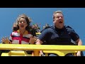 Selena Gomez singing on a Roller Coaster with James Corden