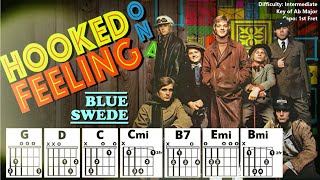 How to Play "HOOKED ON A FEELING" by Blue Swede (Capo 1) | Intermediate Guitar Play-Along + TAB