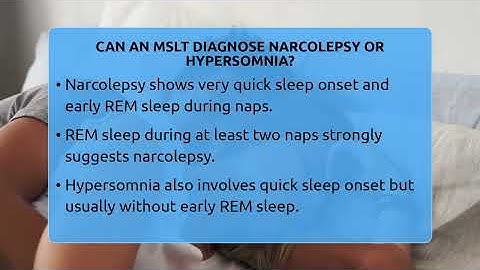 Can An MSLT Diagnose Narcolepsy Or Hypersomnia? - Sleep Apnea Support Network