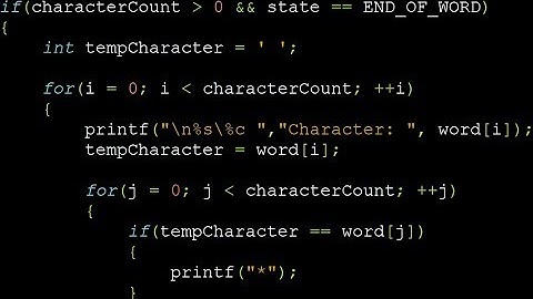 C Programming - Real Time K&R Exercise 1-14