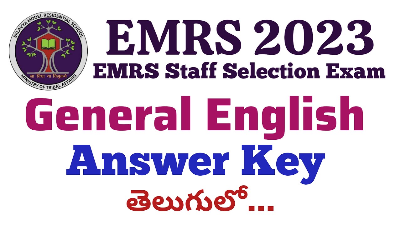 emrs-2023-general-english-answer-key-in-telugu-youtube