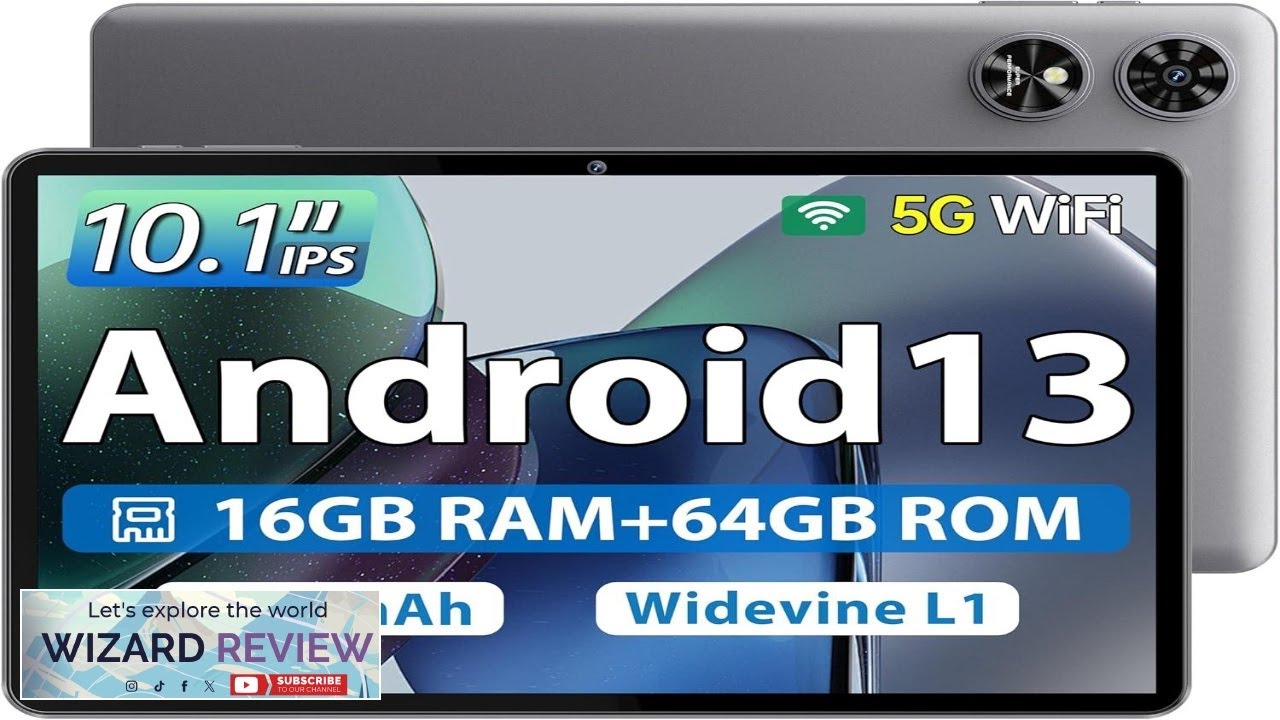 OUKITEL OT6 Android 13 WiFi Tablet 8000mAh 2024 Newest 10.1 inch 