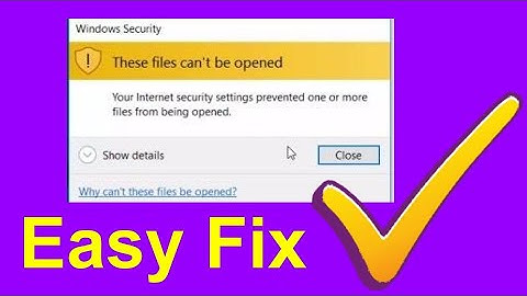 How To Fix These Files Can