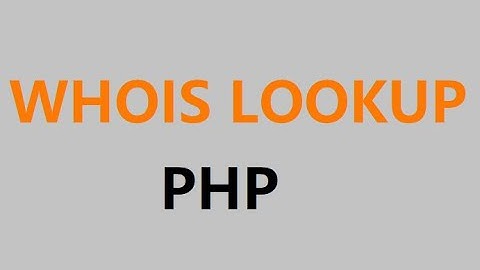 Get website WHOIS details  using PHP with live example