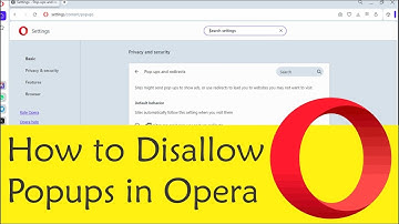 How to Disallow Popups in Opera Browser?