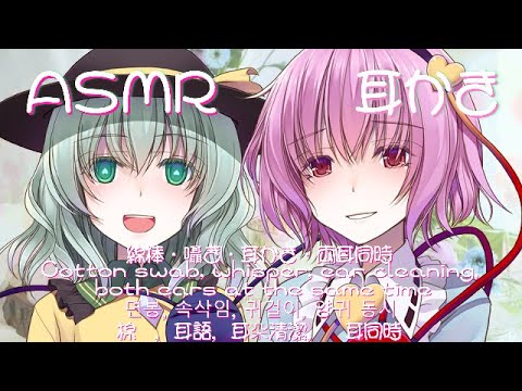 【ASMR】古明地姉妹が能力を使いながら耳かきをしてあなたを癒やしたい！（両耳同時）【TouHou】Ear Cleaning