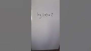 Why is log of negative numbers undefined? log(-x)