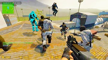 Counter Strike Source - Zombie Escape Mod online gameplay on Nuke Map