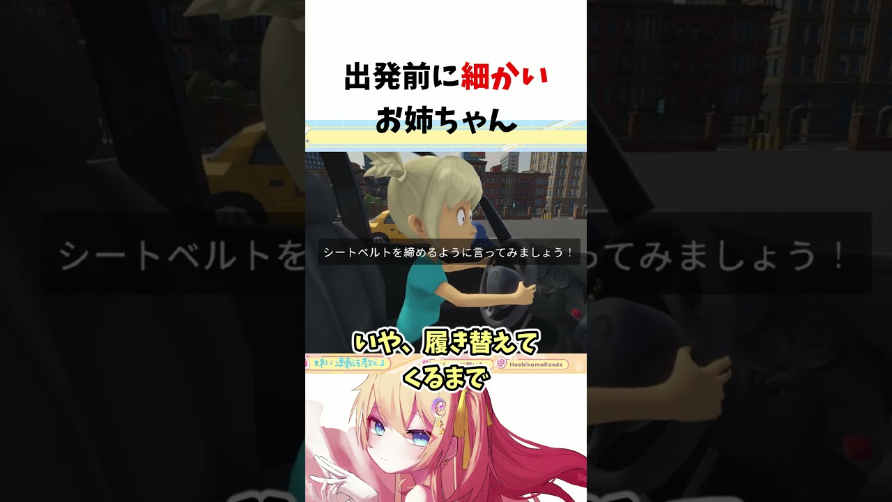 【#妹に運転を教える 】出発前に細かく確認しちゃうお姉ちゃん【#vtuber 】