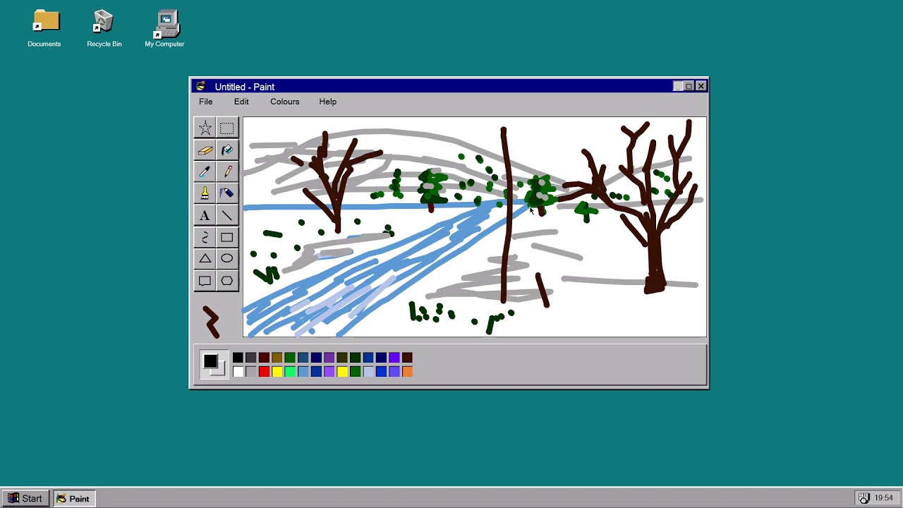 Windows 95 Powerpoint Paint Test - Youtube