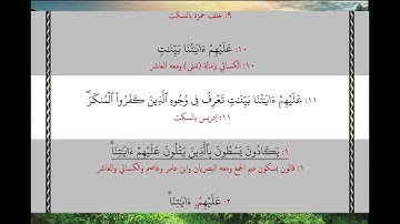 وإذا تتلى عليهم آياتنا بينات تعرف في وجوه الذين كفروا المنكر يكادون يسطون بالذين يتلون عليهم آياتنا